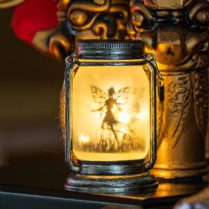 Đèn Sân Vườn Ngoài Trời Năng Lượng Mặt Trời Bãi Cỏ Đèn Led Mờ Thợ nề Jar Đèn Quốc Cổ Tích Thợ nề Năng Lượng Mặt Trời Mặt Đất Cắm Đèn - Hình 2
