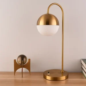 Đèn Sáng Tạo Bán Phòng Ngủ Khách Sạn Đầu Giường Đèn Bàn Bắc Âu Trang Trí Nhà Cửa Mini Đèn Ngủ LED Để Bàn Kim Loại đèn LED - Hình 2