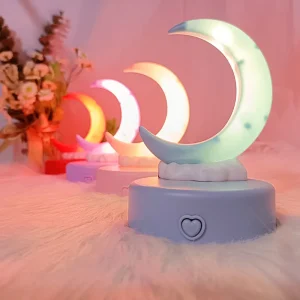 Đèn Sáng Tạo Lãng Mạn Trăng Lưỡi Liềm Đèn Ngủ LED Đầu Giường Trang Trí Đèn Bàn Phòng Khách Dạ Quang Đồ Chơi Trang Trí Quà Tặng Sinh Nhật