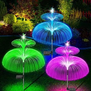 Đèn sứa năng lượng mặt trời led sứa hai lớp Đèn sợi quang Đèn sậy sân vườn Đèn sân trang trí bãi cỏ Đèn
