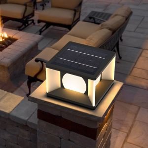 Đèn trụ cột năng lượng mặt trời Đèn tường hàng rào Đèn cổng trụ Đèn sân vườn biệt thự ngoài trời Đèn trụ cột năng lượng mặt trời Đèn sân vườn ngoài trời - Hình 2