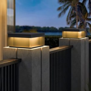 Đèn trụ năng lượng mặt trời ngoài trời cửa trụ Đèn biệt thự chống nước cửa trụ Đèn sân hàng rào Đèn sân cổng cột Đèn - Hình 2