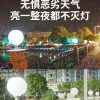 Đèn trụ tròn năng lượng mặt trời sân vườn ngoài trời biệt thự nông thôn cổng Đèn tường bóng tròn trụ cổng Đèn trụ