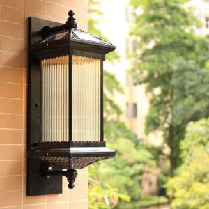 Đèn Trung Quốc Mới Đèn LED Năng Lượng Mặt Trời Siêu Sáng Ngoài Trời Đèn Ngoài Trời Chống Nước Đơn Giản Khu Vườn Nhà Sân Thượng Đèn Tường Sân Vườn - Hình 2