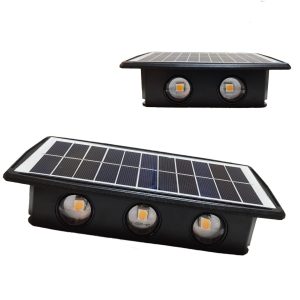 Đèn tường năng lượng mặt trời Đèn sân vườn ngoài trời led tấm cửa chống nước Đèn tường máy giặt Đèn biệt thự Đèn rọi lên xuống hai đầu Đèn tường - Hình 2