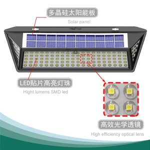 Đèn tường năng lượng mặt trời Đèn sân vườn ngoài trời năng lượng mặt trời Đèn tường sân vườn chống nước hình tam giác năng lượng mặt trời cảm ứng cơ thể con người - Hình 3
