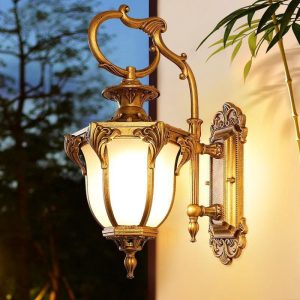 Đèn Tường Năng Lượng Mặt Trời Ngoài Trời Chống Thấm Nước Đèn Sân Vườn Châu Âu Biệt Thự Sân Vườn Mỹ Ngoài Trời Ban Công Lối Đi Ánh Sáng Hành Lang - Hình 2
