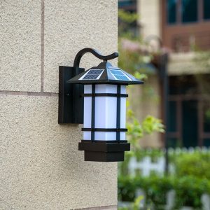 Đèn Tường Năng Lượng Mặt Trời Nhà Ngoài Trời Chống Nước Đèn Sân Vườn LED Châu Âu Đèn Tường Ban Công Ngoài Trời Đèn Gatepost Ánh Sáng - Hình 4