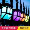 Đèn tường năng lượng mặt trời Xuất khẩu ngoài trời hàng rào không thấm nước chiếu sáng cảnh quan hàng rào Đèn sân vườn Đèn đêm nhỏ Đèn bãi cỏ