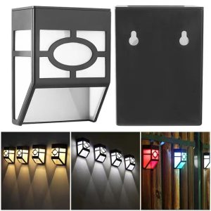 Đèn tường năng lượng mặt trời Xuất khẩu ngoài trời hàng rào không thấm nước chiếu sáng cảnh quan hàng rào Đèn sân vườn Đèn đêm nhỏ Đèn bãi cỏ - Hình 4