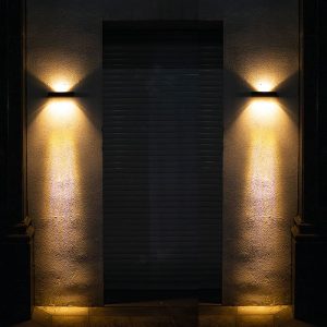 Đèn tường ngoài trời năng lượng mặt trời sân vườn biệt thự chiếu sáng ngoài trời rửa tường lên xuống làm nổi bật cổng tấm cửa quảng cáo - Hình 3