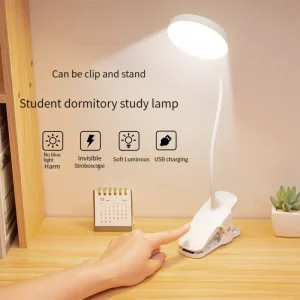 Đèn USB 800 MA Sạc Bảo Vệ Mắt Nhỏ Để Bàn Đầu Giường Bàn Học Di Động Sạc Trắng Đọc Sách Nhỏ Đèn Bàn - Hình 3