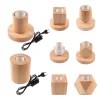 Đèn Vintage Đèn Bàn E27 Ổ Cắm Bằng Gỗ Bên Cạnh Để Bàn Giá Đỡ Phích Cắm Châu Âu Retro Gỗ Trang Trí Đèn Bàn Cho Phòng Khách khách sạn