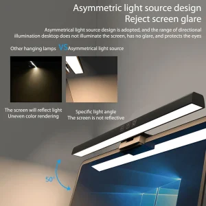 Đèn Vô cấp Mờ Đèn LED Để Bàn Cho Màn Hình Máy Tính Thanh Ánh Sáng Màn Hình PC Đèn Đèn Nền Screenbar Ánh Sáng USB Đọc Sách - Hình 3