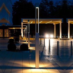 Đèn Vuông 3 Mét Ngoài Trời Năng Lượng Mặt Trời Đèn Sân Vườn Biệt Thự Công Viên Vuông Sân Vườn Phong Cảnh Đèn LED Vuông Đường Đèn - Hình 2