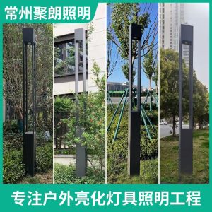 Đèn Vuông Phong Cảnh Ngoài Trời Đèn LED Vuông Phong Cảnh Trụ Đèn 3 Mét Năng Lượng Mặt Trời Đèn Sân Vườn Cộng Đồng Sân Vườn Công Viên Đèn Đường - Hình 4