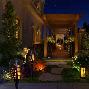 Đèn Xuất khẩu năng lượng mặt trời 96led ngọn lửa Đèn đuốc ngoài trời Đèn cảm ứng vườn sân vườn mặt đất cắm trang trí cảnh quan Đèn - Hình 3