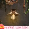 Đèn Xuất khẩu ngoài trời Đèn năng lượng mặt trời sắt rèn đĩa năng lượng mặt trời treo Đèn trang trí sân vườn sân vườn Đèn Edison