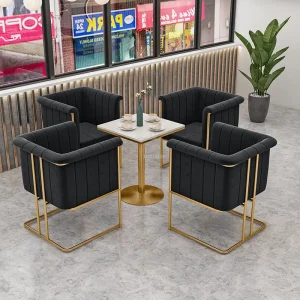 Đơn Giản Sắt Ghế Phòng Khách Hiện Đại Ghế Sofa Đơn Sáng Tạo Ghế Bành Cafe Bàn Ghế Meuble Maison Nội Thất HY - Hình 4