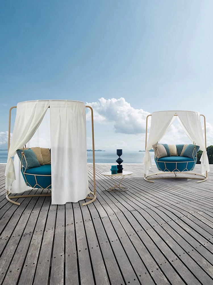 Đu giường sofa ngoài trời Internet nổi tiếng phòng khách treo đơn trong nhà và ngoài trời ban công khách sạn sân vườn trong nhà và ngoài trời - Hình 4 Đu giường sofa ngoài trời Internet nổi tiếng phòng khách treo đơn trong nhà và ngoài trời ban công khách sạn sân vườn trong nhà và ngoài trời - Hình 4