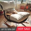 Ergonomic Ghế Sofa Lười Phòng Khách Rocking Thư Giãn Chống Bẹp Đầu Ghế Bắc Âu Ghế Bành Meble Làm Salonu Nội Thất Phong Cách Bắc Âu