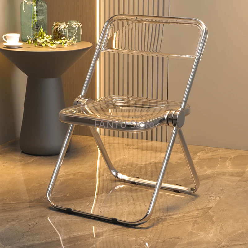 Ghế ăn Acrylic ng Suốt Ghế Ăn Gấp gia đình Thiết Kế Ghế Ăn Sáng Tạo Hiện Đại Nội Thất Cadeira WZ50DC - Hình 4 Ghế ăn Acrylic ng Suốt Ghế Ăn Gấp gia đình Thiết Kế Ghế Ăn Sáng Tạo Hiện Đại Nội Thất Cadeira WZ50DC - Hình 4