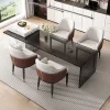 Ghế ăn Bàn Ghế Ăn Cao Cấp Da Độc Đáo Khách Sạn Sân Thượng Ghế Đơn Tay Vịn Fauteuil Salon Nội Thất Phòng Khách
