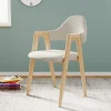 Ghế Ăn Bằng Gỗ Màu Xám Vanity Ghế Bành Văn Phòng Ghế Ăn Phong cách châu Âu Có Tay Vịn Eetkamerstoelen Nội Thất Hiện Đại A2
