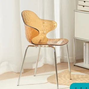 Ghế ăn bằng nhựa ng suốt Nhà thiết kế Khách sạn Ghế ăn sang trọng hiện đại Bàn làm việc bằng acrylic Accent Nội thất phòng chờ Sillas - Hình 2