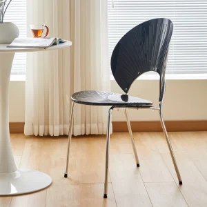 Ghế Ăn Bằng Nhựa ng Suốt Văn Phòng Phong cách châu Âu Hiện Đại Ghế Ăn Lười Tiện Dụng Muebles Phòng Chờ Nội Thất - Hình 2