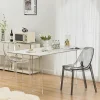 Ghế Ăn Bằng Nhựa ng Suốt Văn Phòng Phong cách châu Âu Nhà Hàng Acrylic Ghế Ăn Di Động Sillas Nội Thất Nhà Bếp