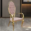 Ghế ăn bằng thép không gỉ Phong cách châu Âu cho nhà bếp Nội thất phòng ăn Ghế nhà hàng hiện đại Thiết kế sáng tạo Ghế bành lưng