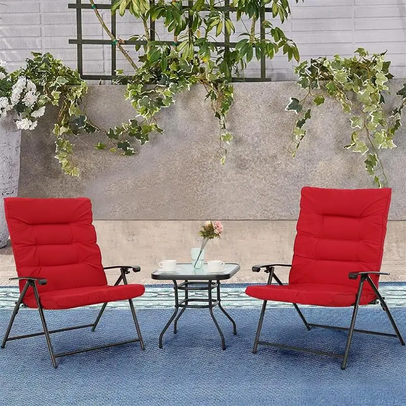 Ghế ăn Bộ Wfs Bis,Bộ Bis ngoài trời,3 CÁI,2 Ghế ngả lưng,1 Bàn,Đỏ,Thép (đỏ) - Hình 2 Ghế ăn Bộ Wfs Bis,Bộ Bis ngoài trời,3 CÁI,2 Ghế ngả lưng,1 Bàn,Đỏ,Thép (đỏ) - Hình 2