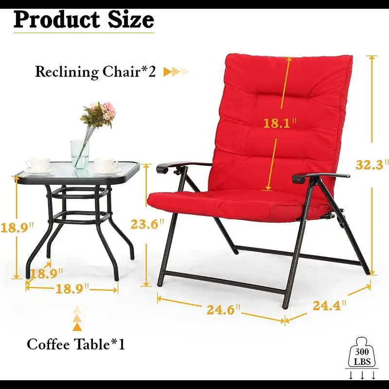 Ghế ăn Bộ Wfs Bis,Bộ Bis ngoài trời,3 CÁI,2 Ghế ngả lưng,1 Bàn,Đỏ,Thép (đỏ) - Hình 3 Ghế ăn Bộ Wfs Bis,Bộ Bis ngoài trời,3 CÁI,2 Ghế ngả lưng,1 Bàn,Đỏ,Thép (đỏ) - Hình 3