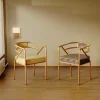 Ghế ăn bọc nệm hợp thời trang Nhà bếp Phong cách châu Âu hiện đại Ghế ăn sang trọng Vải lanh Châu Âu Chaise Salle Manger Nội thất gia đình