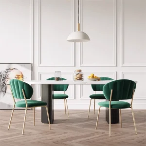 Ghế ăn bọc nệm thời trang Cafe tựa lưng Bàn Ghế ăn sự kiện Sân thượng Ghế Salle Manger Nội thất gia đình - Hình 4