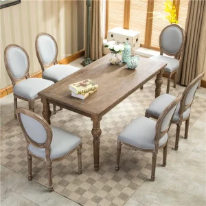 Ghế ăn Châu Âu Re Tựa Lưng Ghế Ăn Nhà Gỗ Chắc Chắn Ghế Bành Phong cách châu Âu Khách sạn Đàm Phán Bàn Ghế Nội Thất Phòng Khách Một - Hình 3