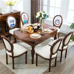 Ghế ăn Châu Âu Re Tựa Lưng Ghế Ăn Nhà Gỗ Chắc Chắn Ghế Bành Phong cách châu Âu Khách sạn Đàm Phán Bàn Ghế Nội Thất Phòng Khách Một - Hình 4