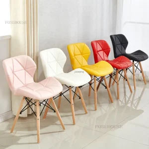 Ghế ăn Cổ điển Hiện Đại Màu Trắng Ghế Sáng Tạo Ghế Văn Phòng Máy Tính Gia Đình Ghế Nghiên Cứu Tựa Lưng Ghế Ăn Người Lớn B - Hình 4