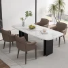 Ghế ăn Điểm nhấn sang trọng Phòng khách Ghế bành Salon Công thái học Phòng ăn Bộ Ghế di động Phong cách châu Âu Juegos De Comedor Nội thất khách sạn