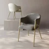 Ghế ăn Độc Đáo Bọc Trắng Ghế Ăn Phong cách châu Âu Nhung ng Nhà Thiết Kế Ghế Phòng Chờ Ghế Ban Công Tân La Comedor Nội Thất