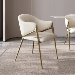 Ghế ăn Độc Đáo Bọc Trắng Ghế Ăn Phong cách châu Âu Nhung ng Nhà Thiết Kế Ghế Phòng Chờ Ghế Ban Công Tân La Comedor Nội Thất - Hình 2