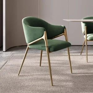 Ghế ăn Độc Đáo Bọc Trắng Ghế Ăn Phong cách châu Âu Nhung ng Nhà Thiết Kế Ghế Phòng Chờ Ghế Ban Công Tân La Comedor Nội Thất - Hình 4