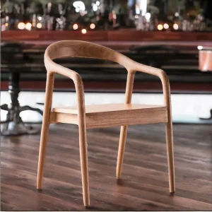 Ghế ăn Đơn Giản Re Ghế Ăn Giọng Cà Phê Tay Ghế Ăn Ngoài Trời Gỗ Phong cách châu Âu Sillas Comedor Sandalye Nội Thất Gia Đình HD50CY - Hình 2