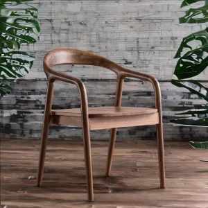 Ghế ăn Đơn Giản Re Ghế Ăn Giọng Cà Phê Tay Ghế Ăn Ngoài Trời Gỗ Phong cách châu Âu Sillas Comedor Sandalye Nội Thất Gia Đình HD50CY - Hình 3