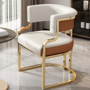 Ghế ăn Ghế ăn màu trắng Thẩm mỹ viện Lễ tân Ghế sofa Tầng Ghế làm móng tay Sự kiện Sedie Da Pranzo Nội thất phòng ngủ - Hình 3