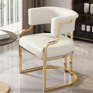 Ghế ăn Ghế ăn màu trắng Thẩm mỹ viện Lễ tân Ghế sofa Tầng Ghế làm móng tay Sự kiện Sedie Da Pranzo Nội thất phòng ngủ