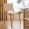 Ghế Ăn Giả Da Gỗ Sồi Vintage Hiên Khách sạn Ban Công Ghế Ăn Thoải Mái Nhà Hàng Chaise Vật Dụng Gia Đình A2