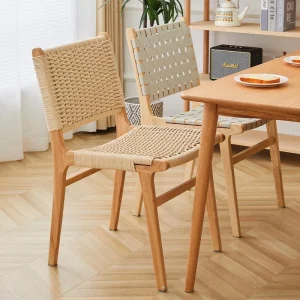 Ghế Ăn Giả Da Gỗ Sồi Vintage Hiên Khách sạn Ban Công Ghế Ăn Thoải Mái Nhà Hàng Chaise Vật Dụng Gia Đình A2 - Hình 2