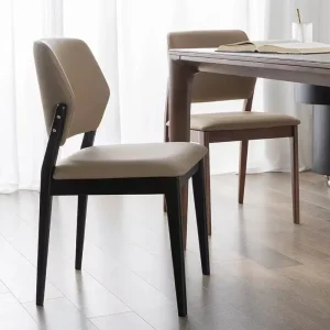Ghế ăn Gỗ Chắc Chắn Ghế Da gia đình Ghế Ăn Hiện Đại Đơn Giản Ghế Đàm Phán Quán Cà Phê Ghế Tựa Lưng Giải Trí